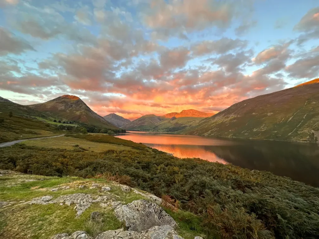 Sunset Wast Water Scafell Pike