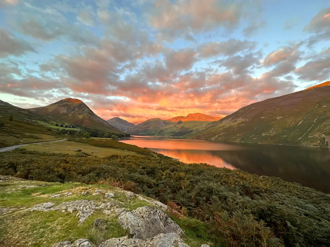 Sunset Wast Water Scafell Pike